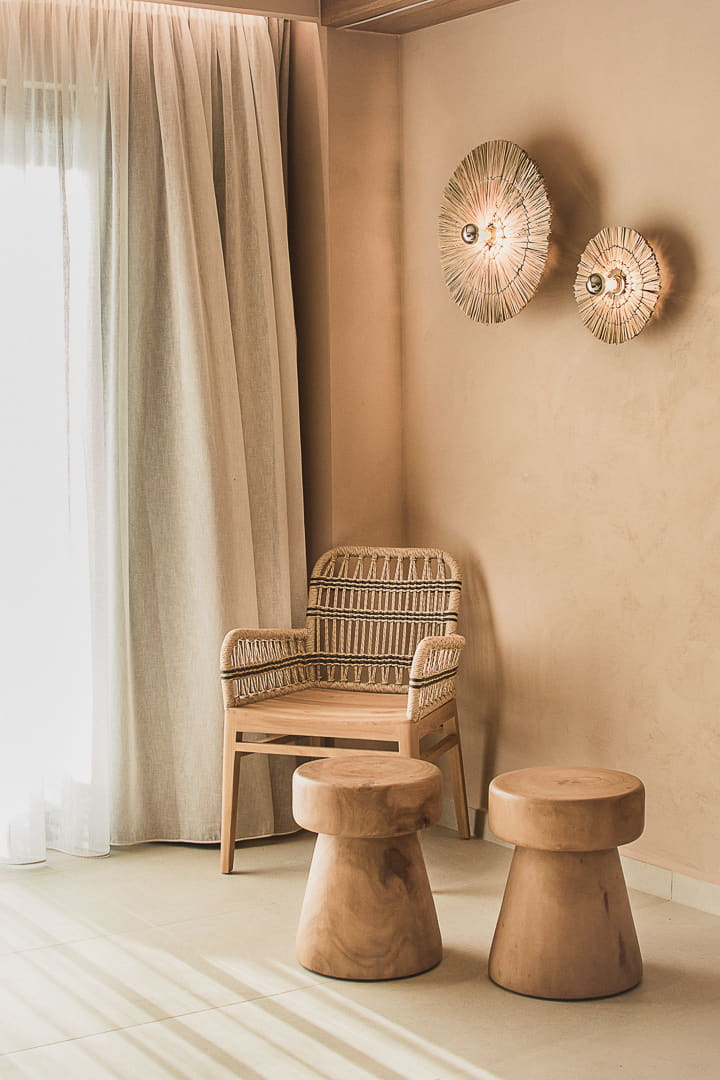 view from the pool to the sea from our yard hotel Panorama in Falasarna